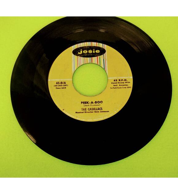 The Cadillacs - Oh Oh Lolita / Peek-A-Boo - Josie 45rpm Vinyl Record Single 7" - Picture 5 of 6